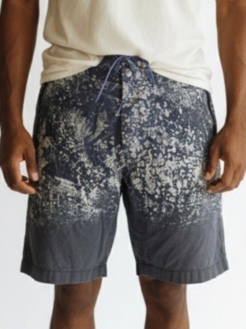 Diesel Navy and White Splatter Swim Shorts